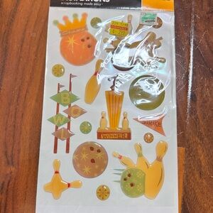 Bowling Themed Scrapbooking Stickers